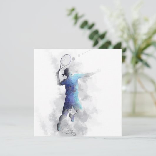 TENNIS PLAYER - Uitnodiging (Staand voorkant)