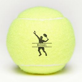  Tennis Player voor aangepaste naam Tennisballen