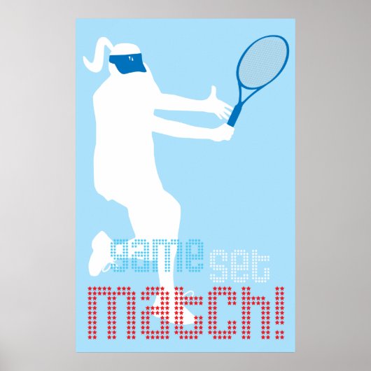 Tennis Poster - Game Set Match! (Voorkant)