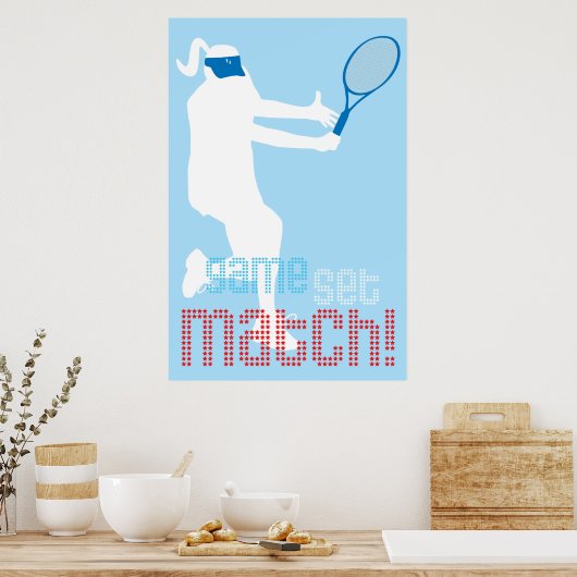 Tennis Poster - Game Set Match! (Keuken)