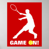 Tennis-poster met aangepaste offerte | Game on Poster (Voorkant)