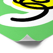 Tennis-Poster met kleurrijke vormgeving Poster (Hoek)