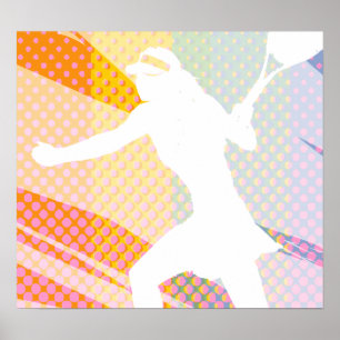 Tennis Poster met tennisbabe afbeelding
