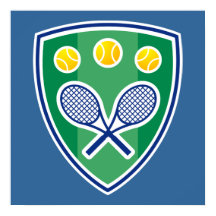 Tennis-Poster met tennisracketembleem
