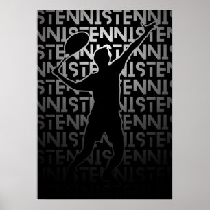 Tennis Poster Metaalkleur Tennis Gift