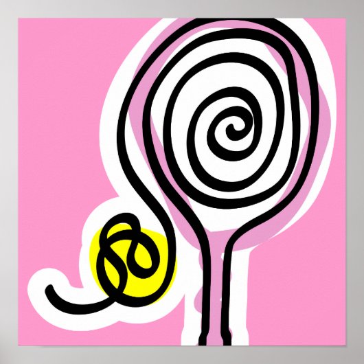 Tennis poster voor meisje (Voorkant)