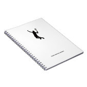 Tennis Practice Journal voor zwart en wit patroon Notitieboek (Rechterzijde)