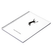 Tennis Practice Journal voor zwart en wit patroon Notitieboek (Linkerzijde)