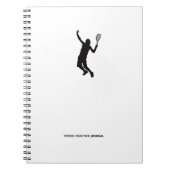 Tennis Practice Journal voor zwart en wit patroon Notitieboek (Voorkant)