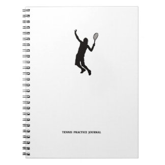 Tennis Practice Journal voor zwart en wit patroon Notitieboek