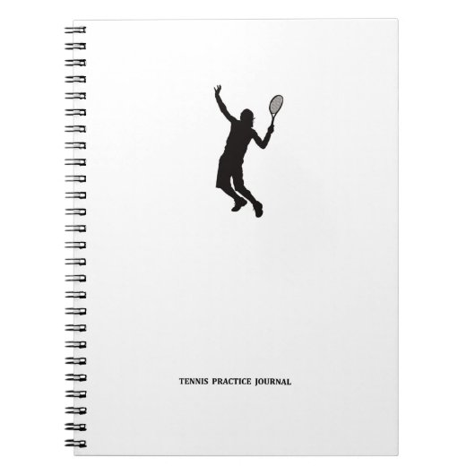 Tennis Practice Journal voor zwart en wit patroon Notitieboek (Voorkant)