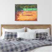 Tennis practice Pet d’adge France 2013 Canvas Afdruk (Insitu (Slaapkamer))
