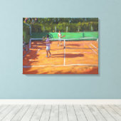 Tennis practice Pet d’adge France 2013 Canvas Afdruk (Insitu (Houten vloer))