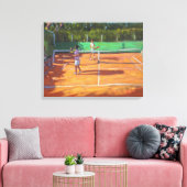 Tennis practice Pet d’adge France 2013 Canvas Afdruk (Insitu (Woonkamer))