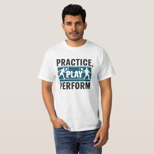 Tennis - Practice play perform T-shirt (Voorkant volledig)