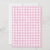 Tennis preppy plaid verjaardag uitnodiging (Achterkant)