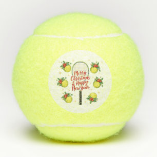 Tennis Prettig kerstfeest en een gelukkig nieuwjaa Tennisballen