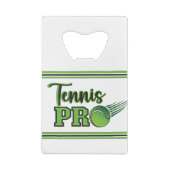 Tennis Pro Creditkaart Flessenopener (Achterkant)