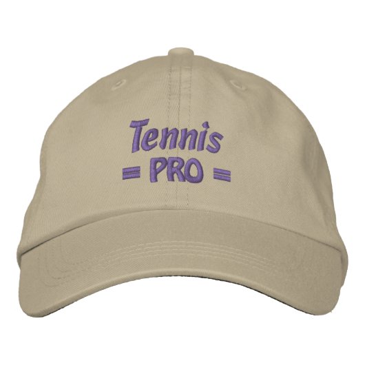 Tennis PRO-hoed Geborduurde Pet (Voorkant)