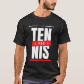 Tennis Pro Moderne Kleurrijke Typografie Coach Spe T-shirt (Voorkant)