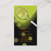 Tennis pro, tennisinstructeurs visitekaartjes (Achterkant)