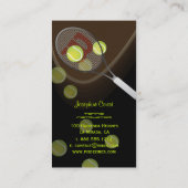 Tennis pro, tennisinstructeurs visitekaartjes (Achterkant)