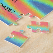 Tennis Promposal Colorful Holographic Monogram Legpuzzel (Zijkant)