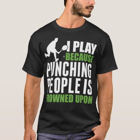 Tennis Punch People Tennis Coach Funny stick T-shirt (Voorkant)