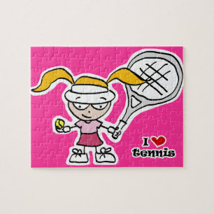 Tennis puzzle cadeau voor meisjes legpuzzel
