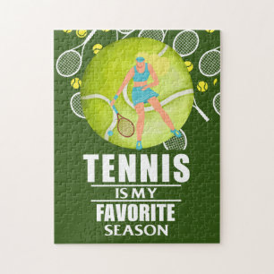 Tennis Puzzles met grappig gezegde voor speler Legpuzzel