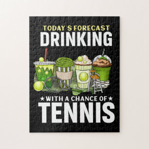 Tennis Puzzles met grappig gezegde voor speler Legpuzzel