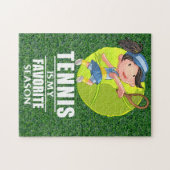 Tennis Puzzles met grappig gezegde voor speler Legpuzzel (Horizontaal)