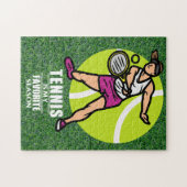 Tennis Puzzles met grappig gezegde voor speler Legpuzzel (Horizontaal)