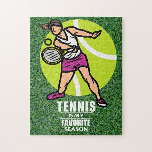 Tennis Puzzles met grappig gezegde voor speler Legpuzzel (Verticaal)