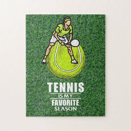 Tennis Puzzles met grappig gezegde voor speler Legpuzzel (Verticaal)