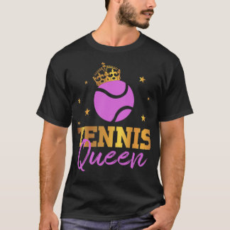 Tennis Queen tennis speler sportvrouw aap tenn T-shirt
