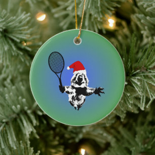 Tennis Quokka kerstversiering Keramisch Ornament