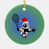 Tennis Quokka kerstversiering Keramisch Ornament (Voorkant)