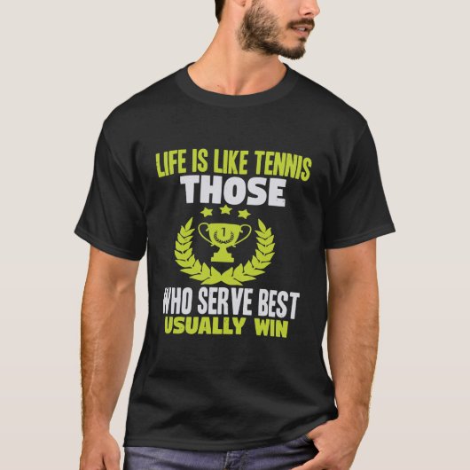Tennis Quote-trainingsuitrusting T-shirt (Voorkant)