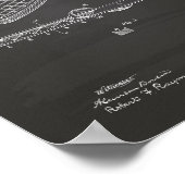 Tennis Racket 1887 Patent Art Chalkboard Poster (Hoek)