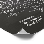 Tennis Racket 1916 Patent Art - Chalkboard Poster (Hoek)