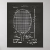 Tennis racket 1916 Patent Art - Chalkboard Poster (Voorkant)