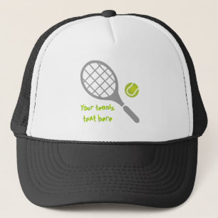 Tennis racket and ball custom trucker pet