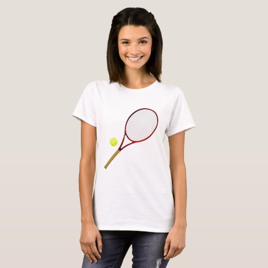 Tennis racket and ball t-shirt (Voorkant volledig)