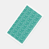 Tennis Racket & Bal Patroon Retro Smaragd Groen Servet (Hoek)