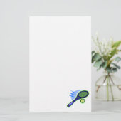 Tennis Racket & Ball Briefpapier (Staand voorkant)