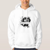 Tennis Racket Ball Ink Splash Speciaal Stijlvol Hoodie (Voorkant)