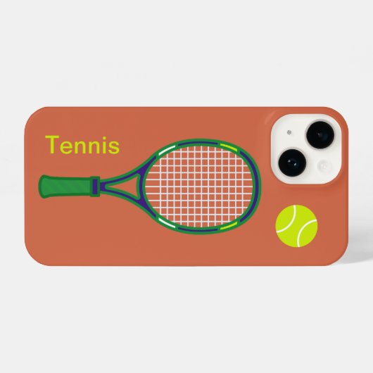 Tennis Racket & Ball iPhone Hoesje (Achterkant horizontaal)