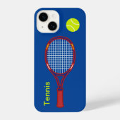 Tennis Racket & Ball iPhone Hoesje (Achterkant)