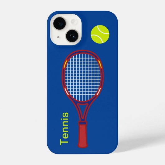 Tennis Racket & Ball iPhone Hoesje (Achterkant)